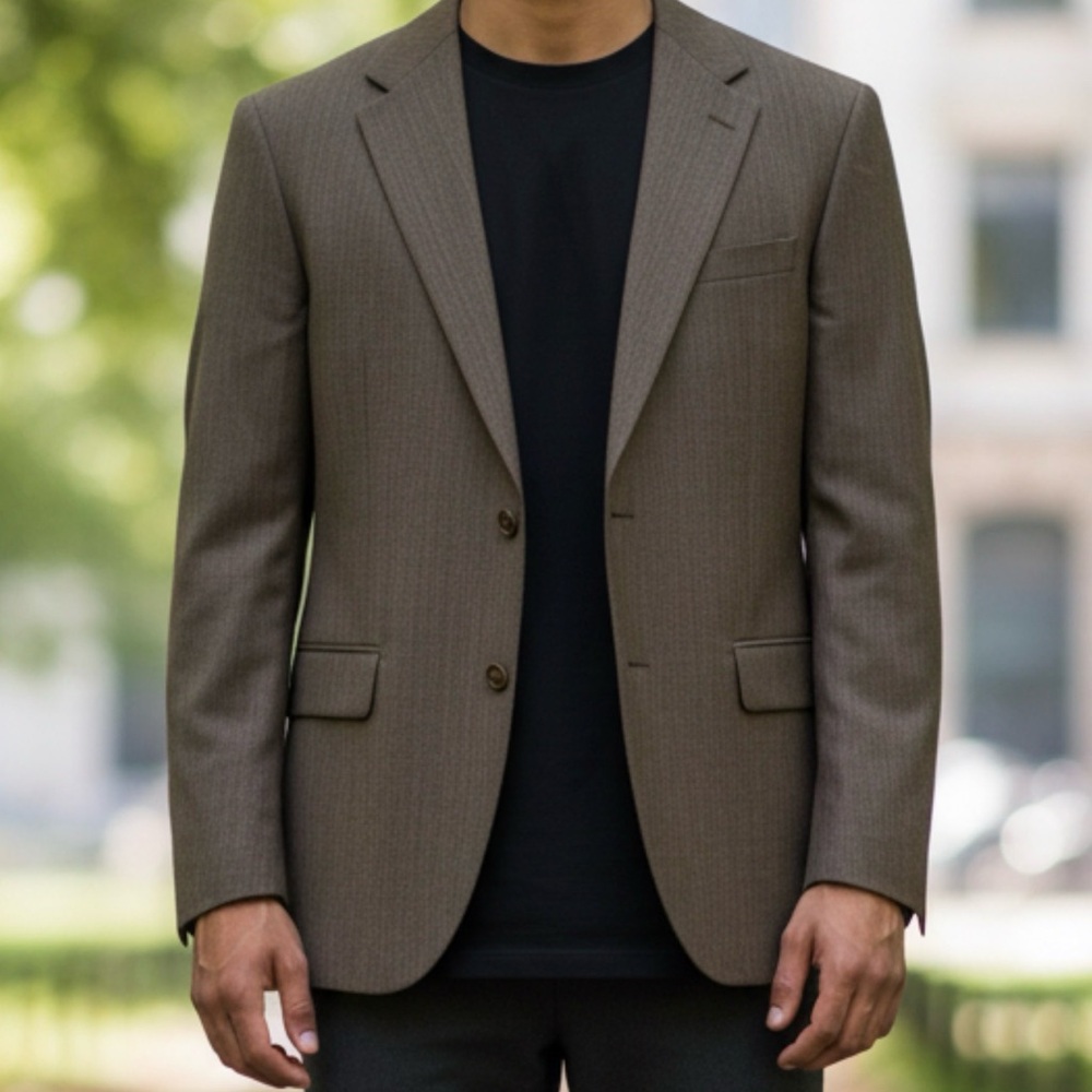 Burberrys' Blazer Men's 44? Brown 100% Pure Wool Sport Coat Drops 2/18